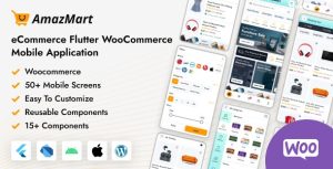 Amazmart ecommerce flutter woocommerce full mobile application codermarket.jpg