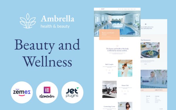 Ambrella - Beauty and Wellness Website Template WordPress Theme - Image 1