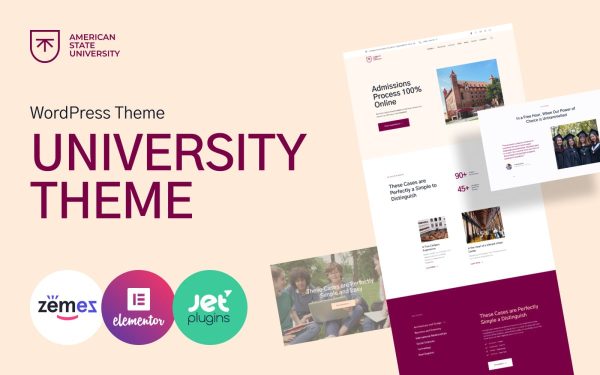 American State University - University WordPress Theme - Image 1