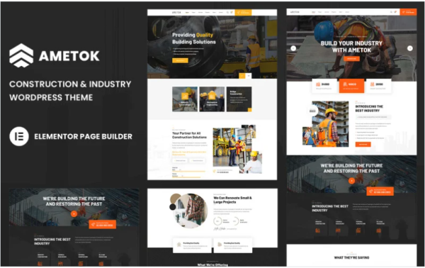 Ametok - Construction & Industry Wordpress Elementor Theme - Image 1