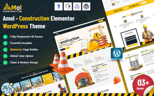 Amol - Construction Elementor WordPress Theme - Image 1