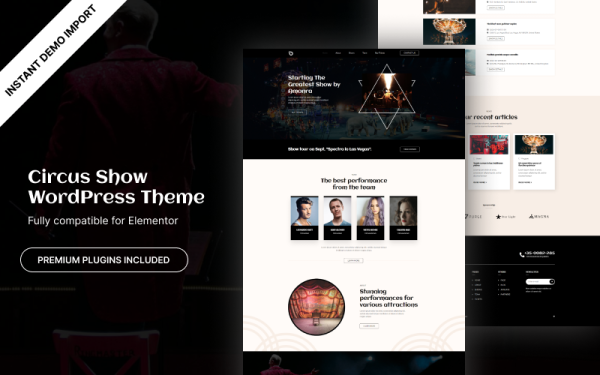 Amonra - Circus Show WordPress Theme - Image 1