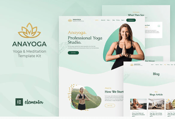 Anayoga yoga teacher studio elementor template kit gplpixel 1.png