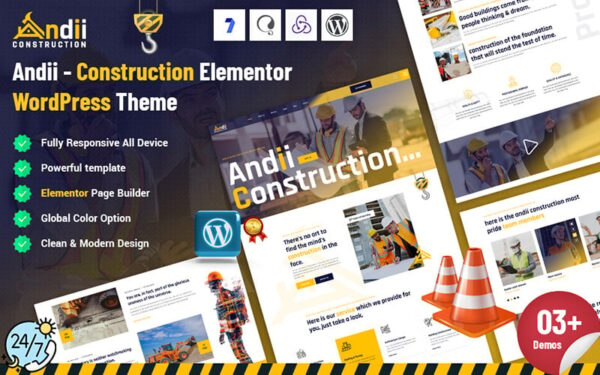 Andii - Construction Elementor WordPress Theme - Image 1