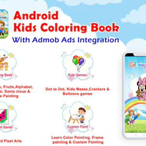 Android Kids Coloring Book - Games for Kids, Painting, Glow Draw (Android 11)