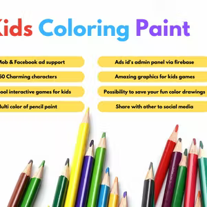 Android KIDS Coloring Paint - AdMob, Facebook ads
