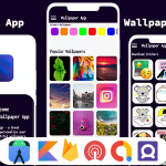 Android Wallpaper App Stickers ,Color With Admob Ads Facebook bidding, Onesignal Push Notification