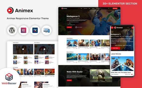 Animex - Special Effects Design Services Elementor WordPress theme - Image 1