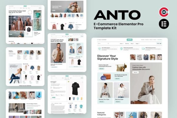 Anto - E-Commerce Elementor Pro Template Kit - Image 1