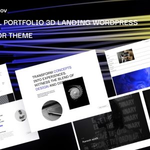 Anton Gusakov - Personal Portfolio 3D Landing WordPress Elementor Theme