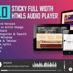 Apollo - Sticky Full Width HTML Audio Player - Elementor Widget