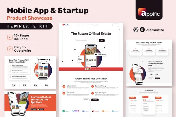 Appific - App Showcase Elementor Template Kit - Image 1
