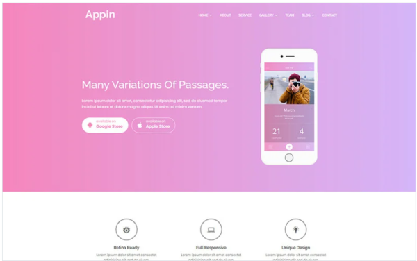 Appin - Apps Responsive WordPress Theme - Image 1