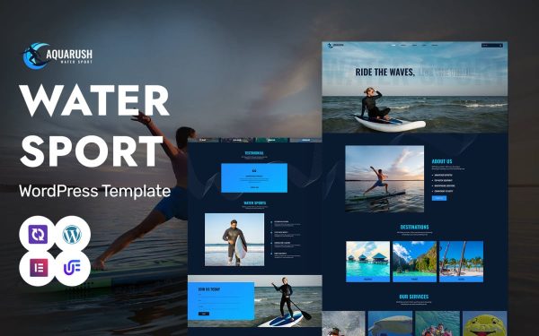 Aqua Rush - Water Sports And Adventure WordPress Elementor Theme - Image 1