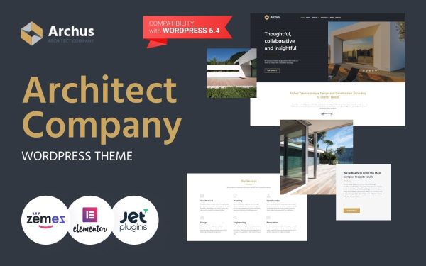 Archus - Architect Company WordPress Elementor Theme - Image 1