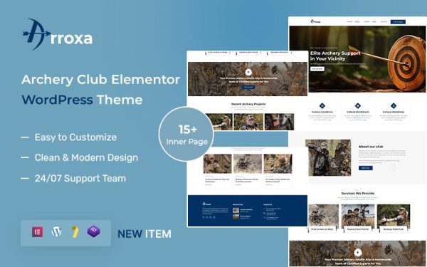 Arroxa – Archery Club Elementor WordPress Theme - Image 1