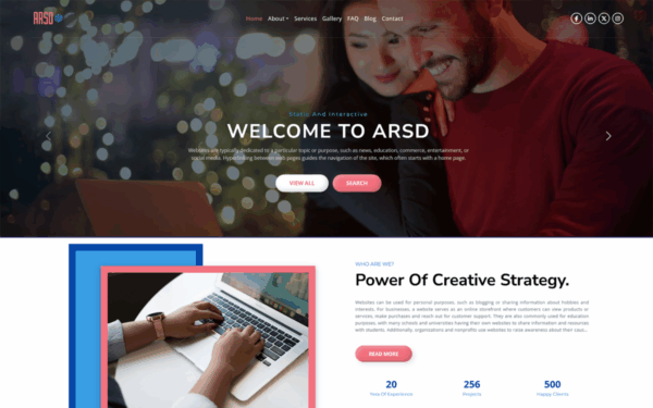 ARSD BizVine- Multipurpose landing page Wordpress theme - Image 1