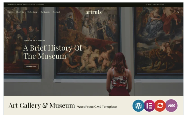 Artruls - Gallery and Museum WordPress Theme - Image 1