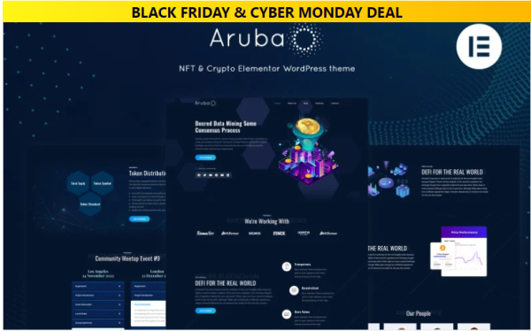 Aruba - Crypto & ICO Elementor WordPress Theme - Image 1