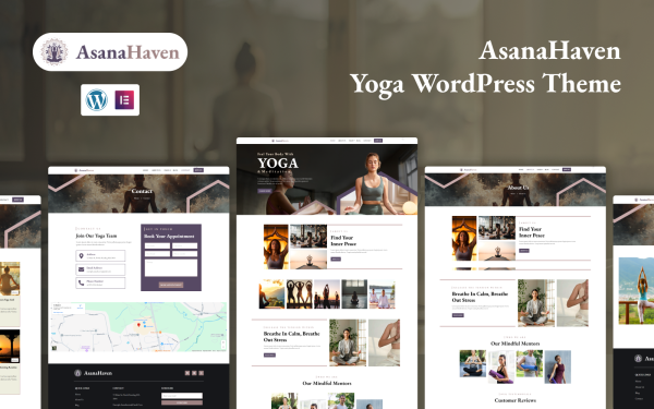 AsanaHaven – Yoga & Wellness WordPress Theme - Image 1