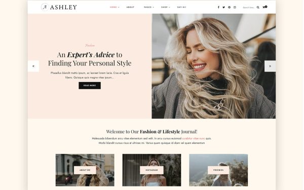 Ashley - A Personal Lifestyle WordPress Blog Theme - Image 1