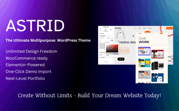 Astrid – Creative WordPress Theme for Businesses, Portfolios and Online Stores - Image 1