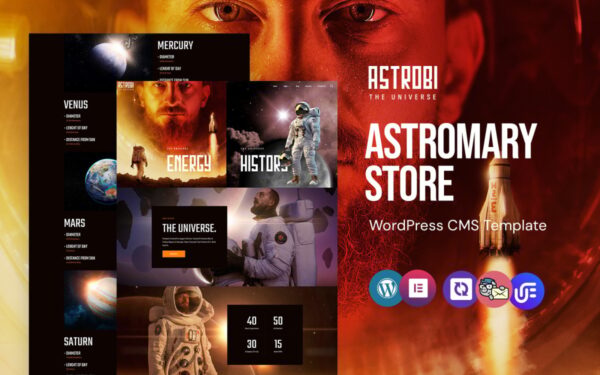 Astrobi - Astronomy WordPress Elementor Theme - Image 1