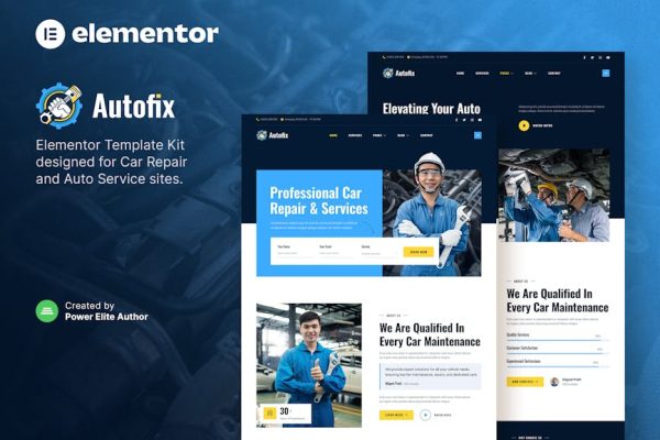 Autofix – Car Repair & Auto Services Elementor Template Kit - Image 1