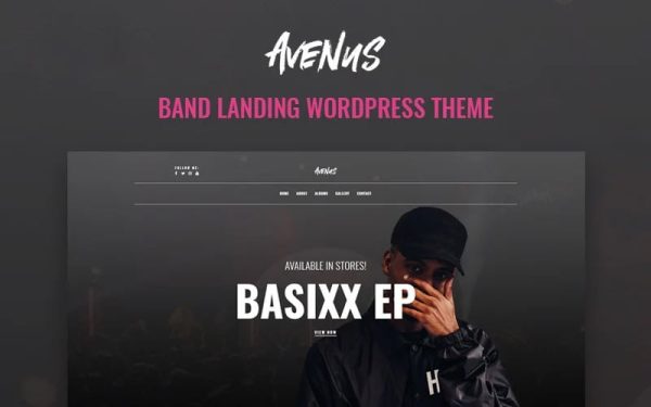 Avenus - Music One Page Modern WordPress Elementor Theme - Image 1