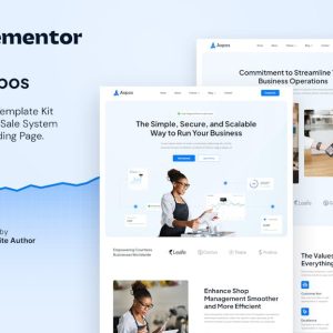 Axpos – Point Of Sale Software & SaaS Landing Page Elementor Template Kit