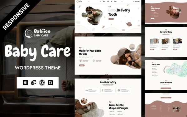 Babiico - Baby Care & Baby Sitter WordPress Elementor Theme - Image 1