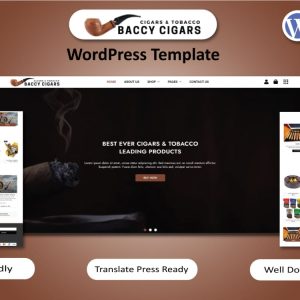 Baccy Cigars - Cigars & Tobacco WordPress Elementor Template