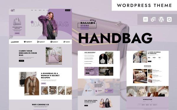 BagAura - Fashion Handbags & Stylish Handbags WordPress Elementor Theme - Image 1