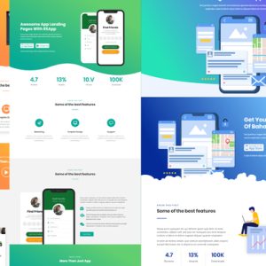 Baha - Apps Landing Elementor Template Kit