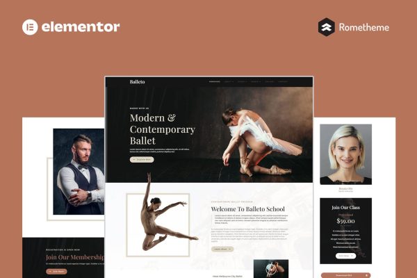 Balleto - Ballet School Elementor Pro Full Site Template Kit - Image 1