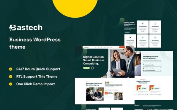 Bastech - Business WordPress Theme - Image 1