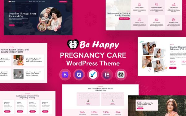 Be Happy – Pregnancy Care WordPress Theme - Image 1
