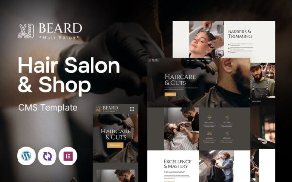 Beard - Beard And Hair salon Multipurpose Responsive WordPress Theme - Image 1