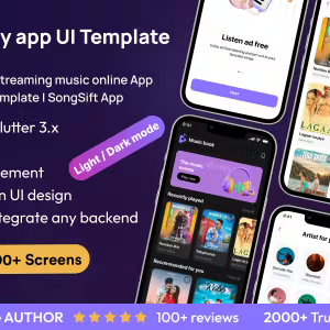BeatBuddy UI Template: Streaming music online App in Flutter(Android, iOS) template | SongSift App