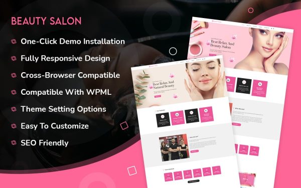 Beauty Salon Multipurpose WordPress Theme With AI Content Generator - Image 1