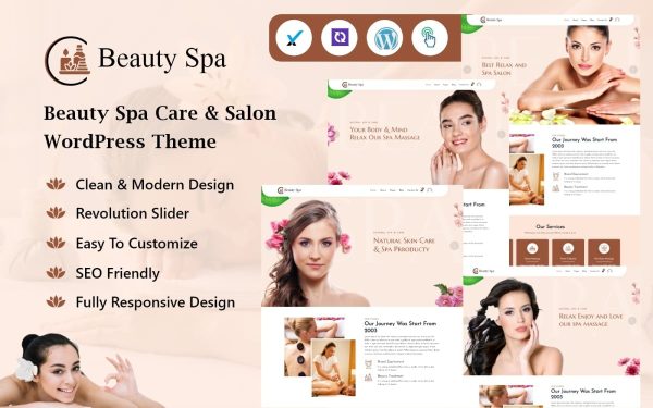 Beauty Spa Care and Salon WordPress Theme - Image 1