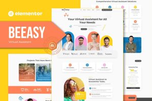 Beeasy virtual assistant elementor pro template kit gplpixel.jpg