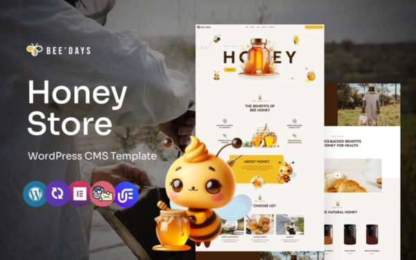 Beedays - Honey Farm And Shop Multipurpose WordPress Elementor Theme - Image 1