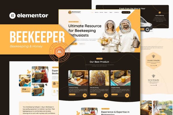 Beekeeper - Beekeeping & Honey Elementor Template Kit - Image 1
