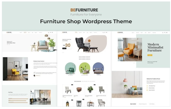 Befurniture - Furniture Shop FREE WooCommerce WordPress Theme - Image 1