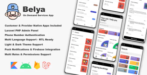 Belya on demand service app customer provider apps with admin panel .png