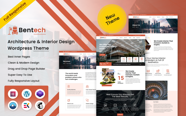 Bentech - Architecture & Interior Design WordPress Theme - Image 1