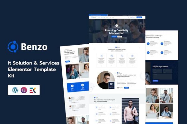 Benzo - It Solution & Services Elementor Template Kit - Image 1