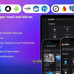 Biddo - Full Flutter auction app, NextJS web app, NodeJS server (with chat)