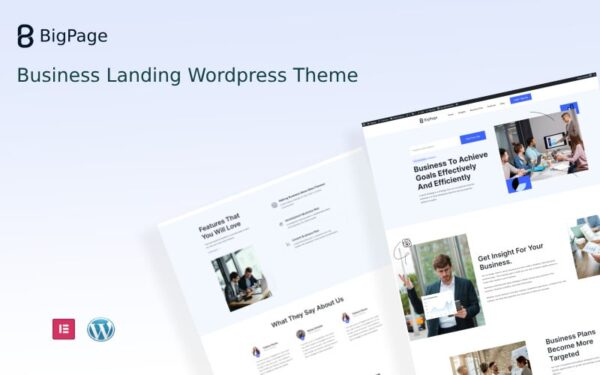 Bigpage - Business Landing Wordpress Theme - Image 1